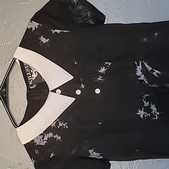 Killstar Dye Fast Babydoll Dress with Collar NWOT - Picture 3 of 8